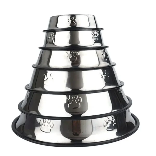Paw Stainless Steel Pet Dog Bowl Feeder Skidproof Anti-ant Shape Cat Dog Bowls Food Accessories Pet Supplies 6 Sizes - Image 5