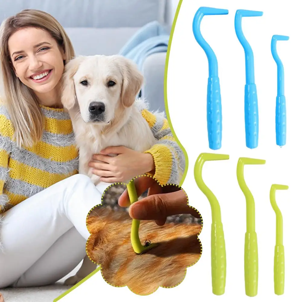Plastic Pet Lice Remover Hook Soft Dog Flea Remover Tick Tweezer Hook Extractor Portable Supplies Cleaning Universial P Y3z6
