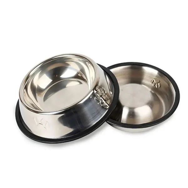 Paw Stainless Steel Pet Dog Bowl Feeder Skidproof Anti-ant Shape Cat Dog Bowls Food Accessories Pet Supplies 6 Sizes - Image 2